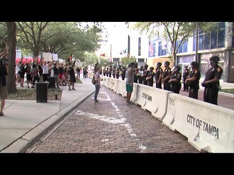 Tampa crowd disperses after Monday night's curfew