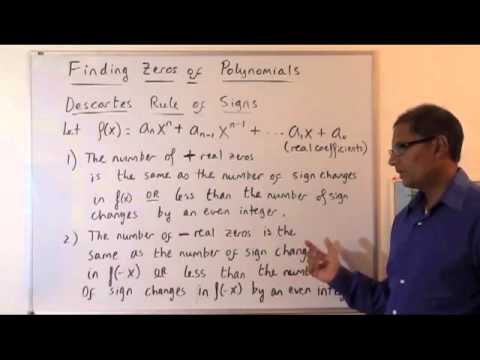 Descartes Rules of Signs