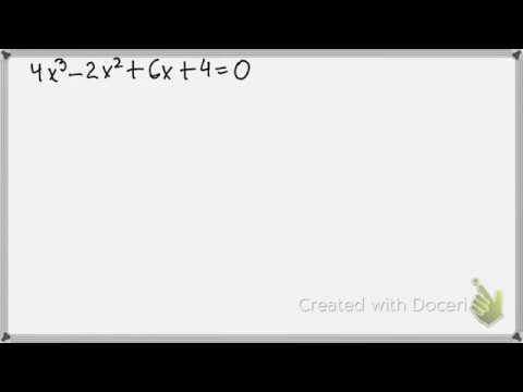 College Algebra, Descartes' rule of signs