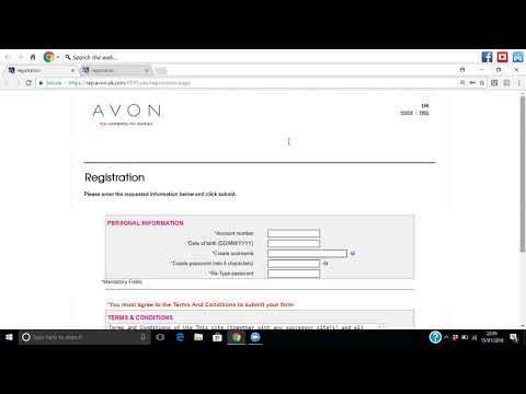 Registering your Avon account number - makeup box reps