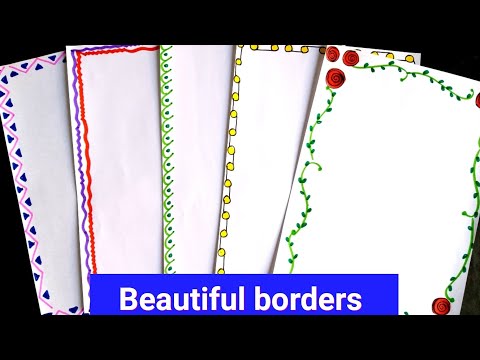 5 simple borders for projects handmade|simple border...