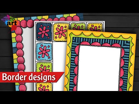 New & Easy Border designs on paper | Project work...