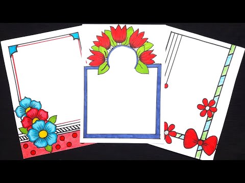 Easy Front page for project | Easy Border Design on...