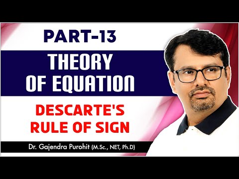 Theory of Equation | Descarte's Rule Of Sign | Finding...
