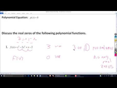 Applicaton of Descartes' Rule of Signs