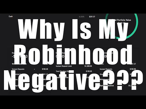 WHY IS MY ROBINHOOD ACCOUNT NEGATIVE BUYING POWER...