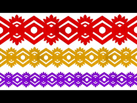 Easy paper border cutting designs -27 | Border design...