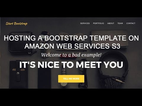E1. Hosting a bootstrap template on AWS S3