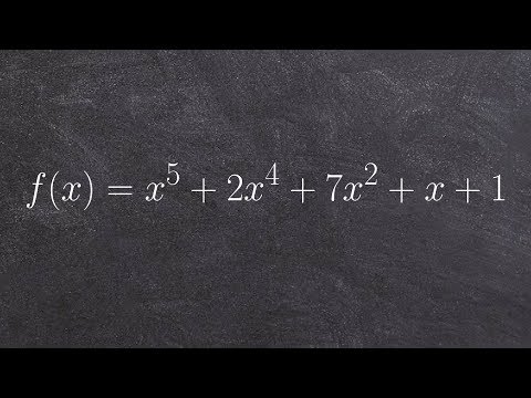 Applying Descartes rule of signs with all positive...