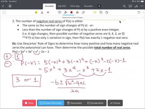 80.Descartes' Rule of Signs