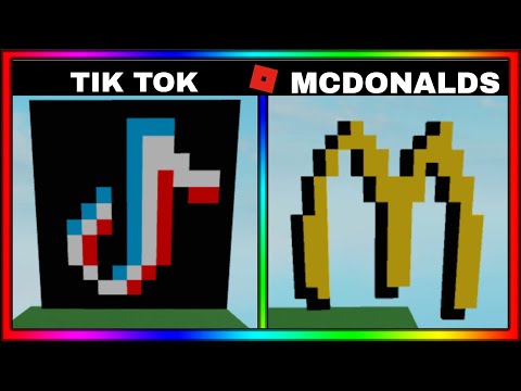 I BUILT FAMOUS LOGOS IN ROBLOX PIGGY BUILD MODE (TIK...