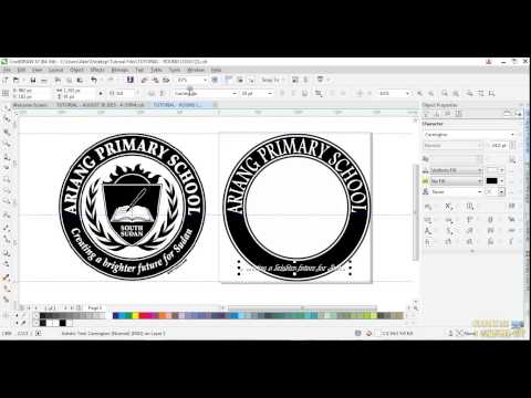 CorelDraw X7- How to design finest Round Logo |...