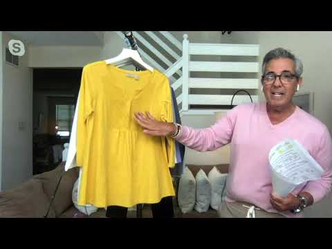 LOGO by Lori Goldstein Cotton Slub Henley Top with...