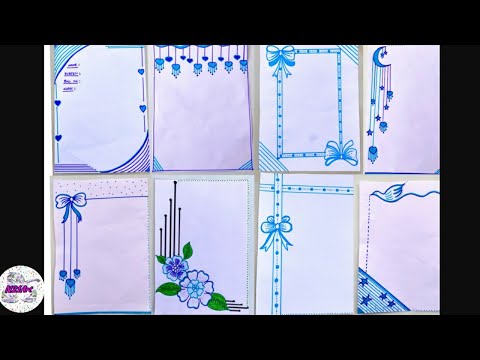 8 Easy Border design for project | Easy border design...