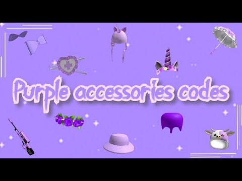 Codes for purple accessories! (with links) || Roblox...