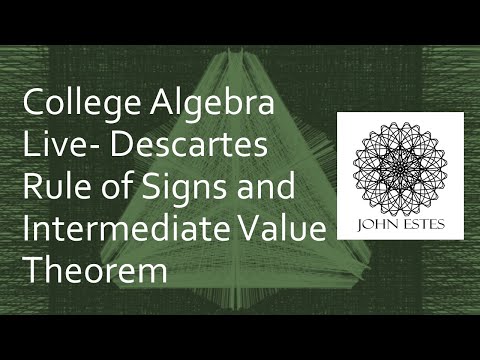 College Algebra - Descartes' Rule of Signs and...