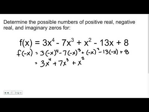 Notes 4 6 Descartes Rule of Signs
