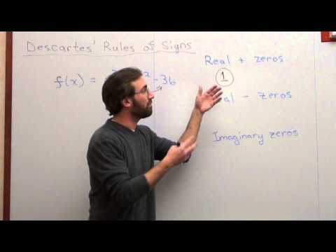 Free Math Lessons Descartes' Rule of Signs