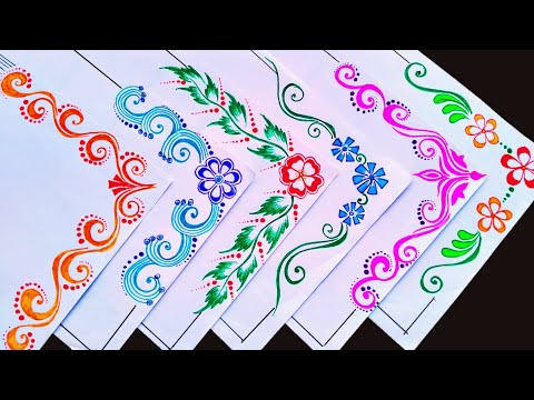 6 very easy paper border designs for projects |...