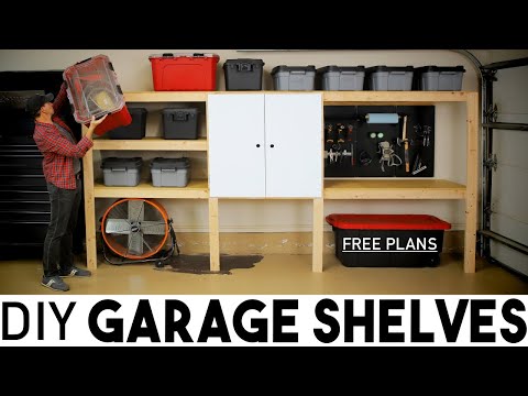 DIY Garage Storage Shelves | Limited Tools | Free Plans
