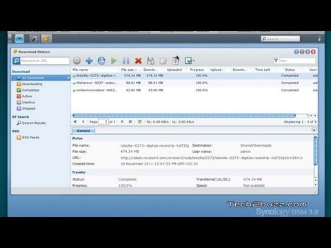 Synology NAS Download Manager on DS212J