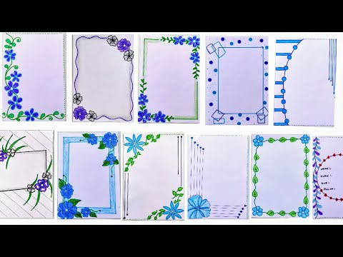 11 Easy Border Design For Project | Border Design |...