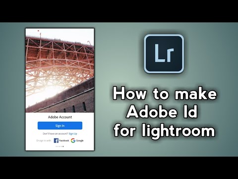 How to Solve Adobe Lightroom Login Page || Adobe Id...