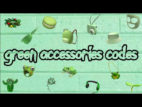 Codes for green accessories! (with links) || roblox ||...