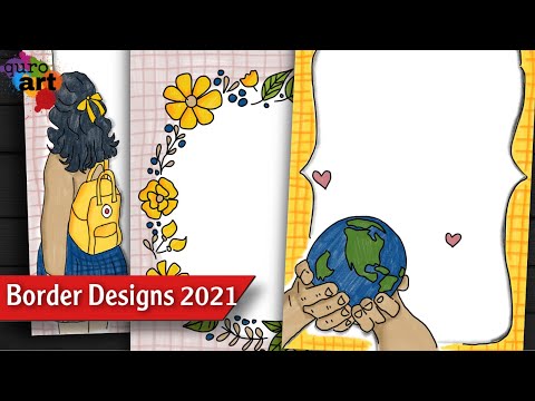 Easy | Border designs on paper | Front Page Design for...