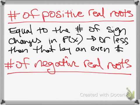 Descartes' Rule of Signs