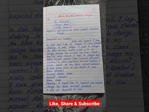 Bank Account number change in college