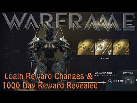 Warframe - Login Rewards Changes & 1000 Day Reward ...