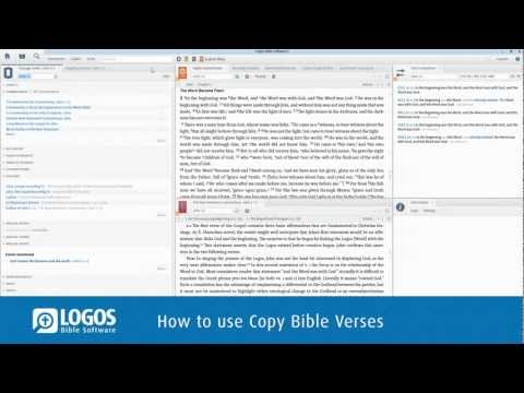 Logos 5 Tutorial: How to Copy Bible Verses | Logos...