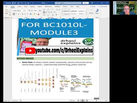 BSC1010L MODULE-3 REVIEW STUDY GUIDE: MITOSIS,...