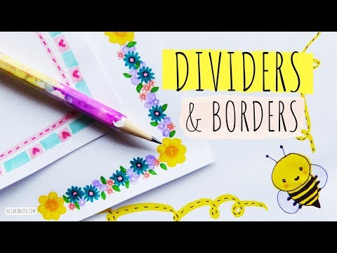 BORDER DESIGNS ON PAPER 💜 DIVIDERS & FLORAL BORDERS...