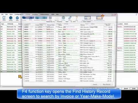 ShopKey Mgmt SE - F4 Find History Record - YouTube