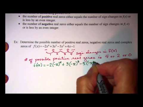 Descartes Rule of Signs