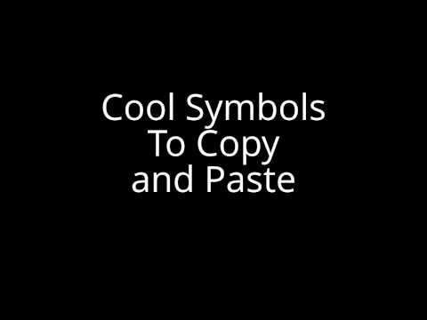 ★ Symbols To Copy and Paste ★