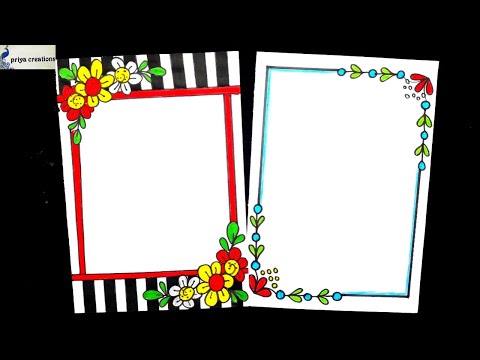 Easy border design for a4 size paper/paper border...