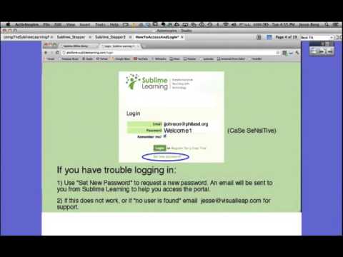 Login to Sublime Learning Portal