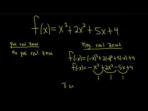 How to use Descartes Rule of Signs Example with a...