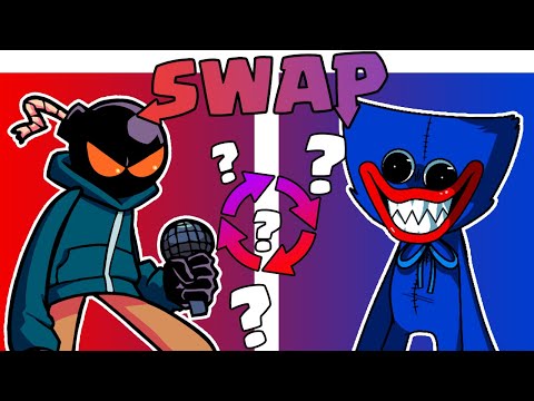 Huggy Wuggy + Whitty (FNF SWAP drawing speedpaint)