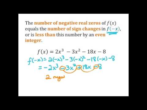 Descartes Rule of Signs