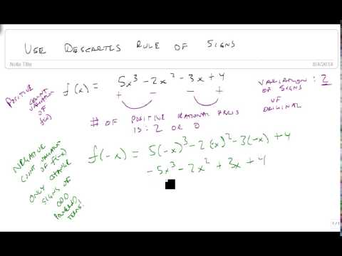 Using Descartes' Rule of Signs