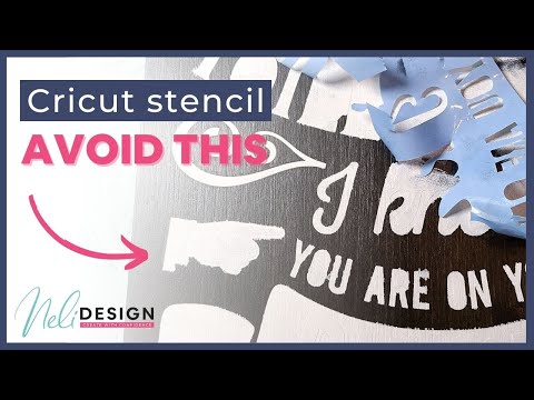 How to paint a wood sign with a stencil made with your...