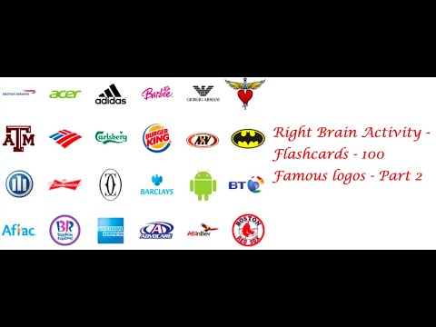 100 World famous logos Flashcards for Babies,...