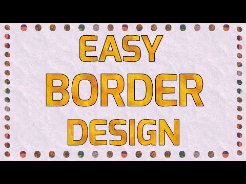 Easy border design for projects | Front page design...