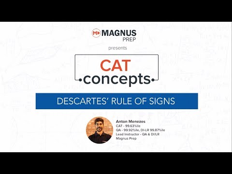 Descartes' Rule of Signs | CAT Quants