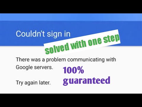there was a problem communicating with google servers
