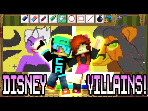 EEEEVIL DISNEY VILLAINS! - Hypixel Pixel Painters with...